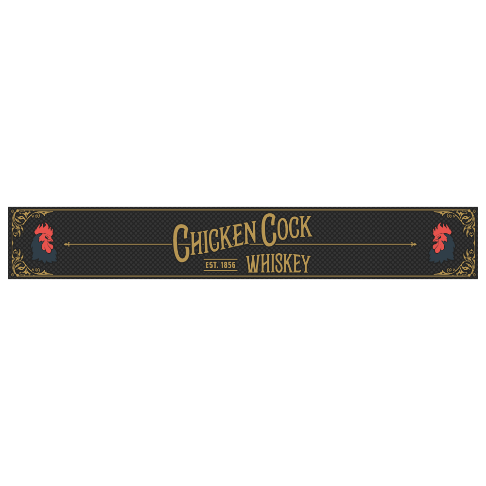 Chicken Cock Whiskey Bar Mats