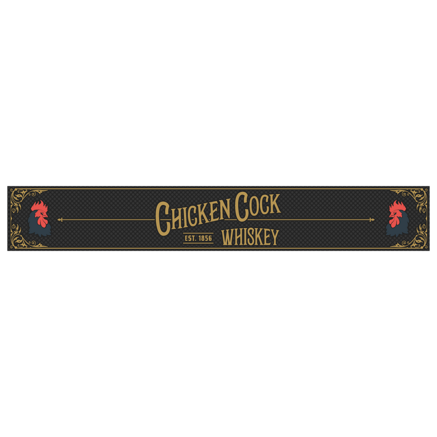 Chicken Cock Whiskey Bar Mats